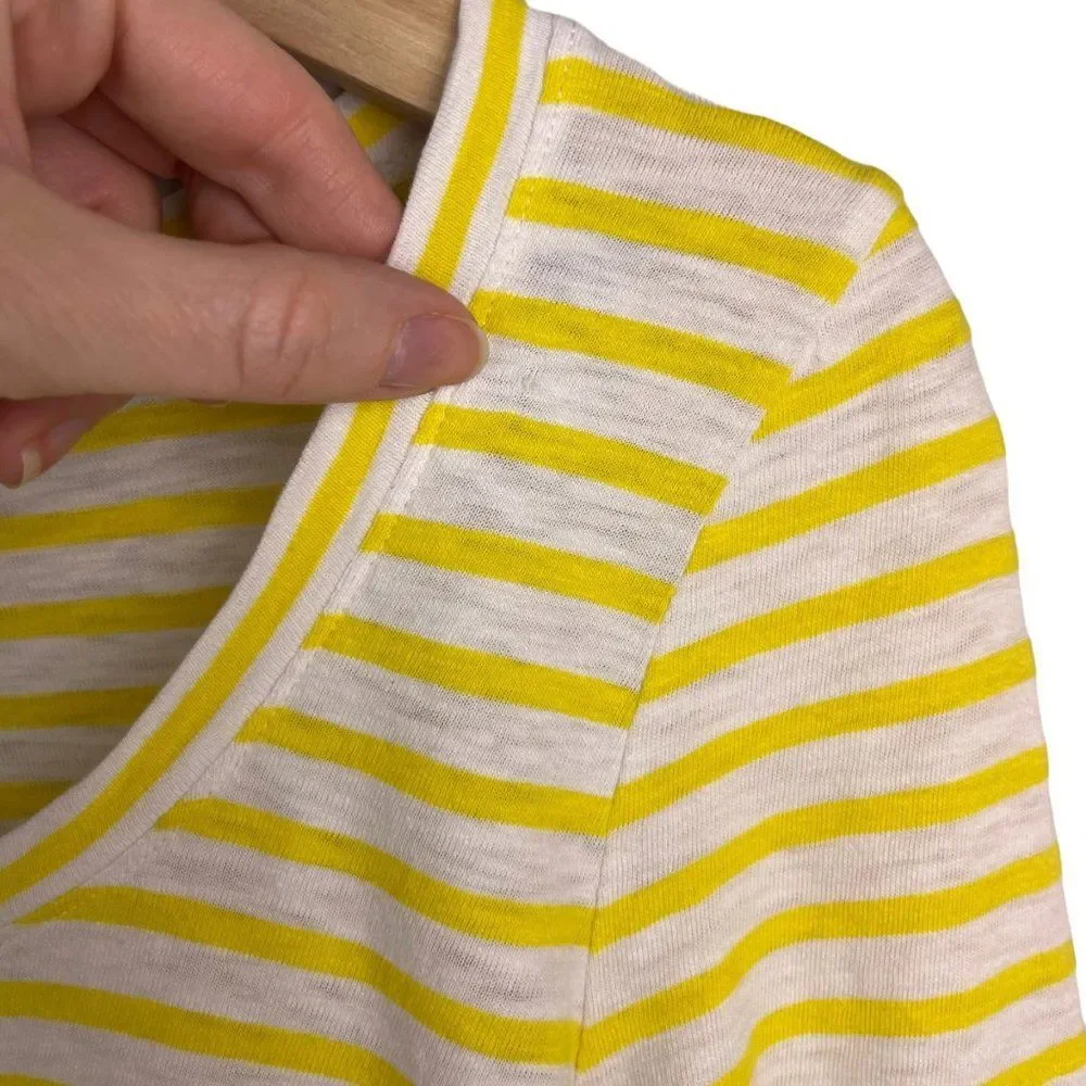 J. Crew Painter Zip Tee in Sunny Yellow Stripe